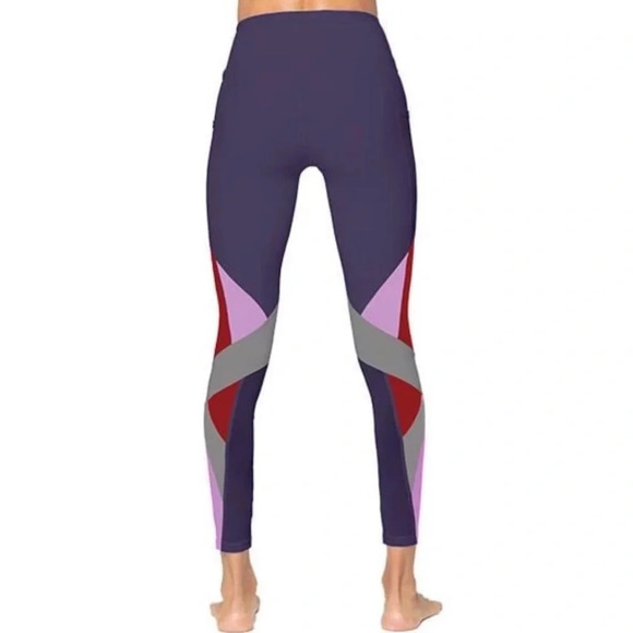 Vie Active Lulu Colorblock High Rise Full Leggings Small - Picture 14 of 14